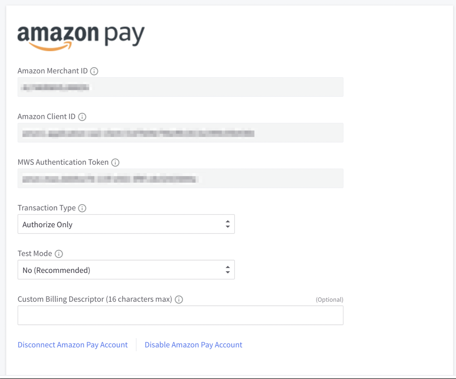 Connecting with Amazon Pay